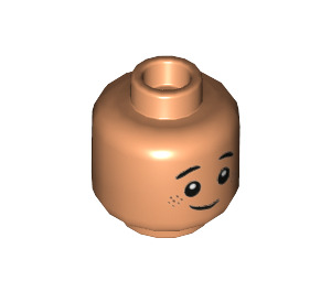 LEGO Flesh Minifigure Hlava s Dekorace (Zapuštěný masivní čep) (1415 / 3626)