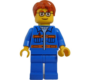 LEGO Garage Worker s Modrá Jacket Minifigurka