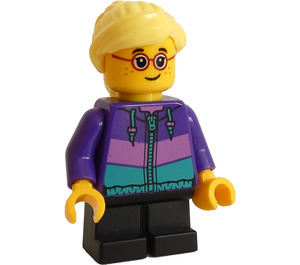 LEGO Dívka s Dark Fialová Bunda Minifigurka