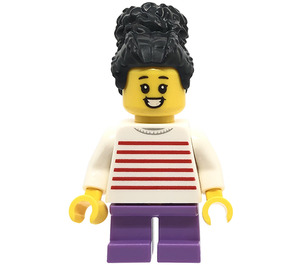 LEGO Dívka s Striped Košile Minifigurka