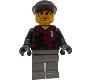 LEGO Goalkeeper s Red a Black Trup, "1" Minifigurka