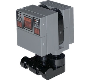 LEGO Gonk Droid (Dark Stone Šedá) s Černá Feet a Tmavě červená Controls Minifigurka