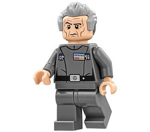 LEGO Grand Moff Tarkin s Šedá Uniform a Dozadu učesané Vlasy Minifigurka