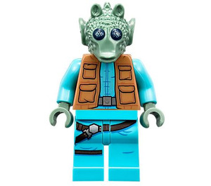 LEGO Greedo s Pískově zelená Skin a Trup Pás Minifigurka