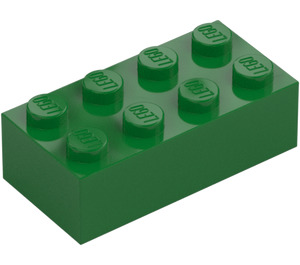 LEGO Zelená Kostka 2 x 4 (3001 / 72841)