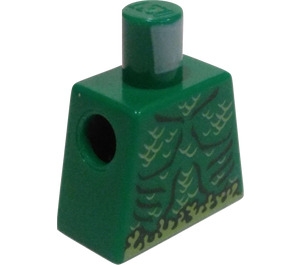LEGO Minifig Torzo bez paží s Scaled Skin a Seaweed Pás (973)