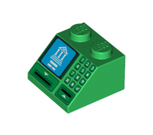 LEGO Sklon 2 x 2 (45°) s ATM Display a Keypad Dekorace (3039 / 21643)
