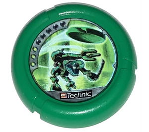 LEGO Technic Bionicle Zbraň Throwing Disc s Amazon / Jungle, 3 pips, Amazon throwing disk (32171)