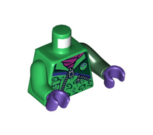 LEGO The Riddler s Zelená a Tmavě zelená Oblek Minifigurka Trup (973 / 76382)