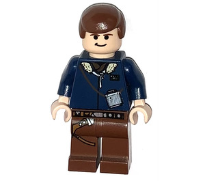 LEGO Han Solo s Dark Modrá Bunda a Reddish Hnědá Nohy Minifigurka (úsměv)