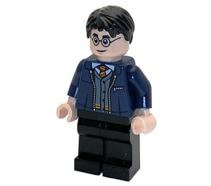 LEGO Harry Potter s Dark Modrá Bunda a Černá Nohy s Gryffindor Cardigan Minifigurka