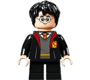 LEGO Harry Potter s Gryffindor Robe Open a Krátké nohy (Úsměv / Scared) Minifigurka