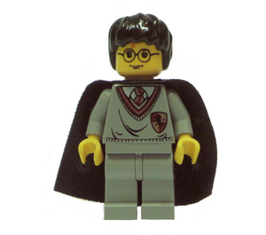 LEGO Harry Potter s Gryffindor Štít Trup, Světlo Šedá Nohy, a a Černá Plášť s Hvězdy Minifigurka