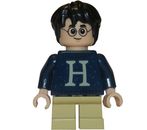 LEGO Harry Potter s 'H' na Dark Modrá Pullover, Krátký Nohy Minifigurka