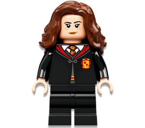 LEGO Hermione Granger s Gryffindor Robe Clasped a Medium Nohy (Smile / Angry) Minifigurka