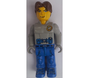 LEGO Jack Stone s Light Šedá Rescue Jacket Minifigurka