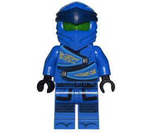 LEGO Jay - Legacy s Transparentní Neon Zelená Hlava Minifigurka