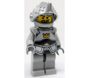 LEGO Rytíř s Breastplate a Helma s stříbrný Hledí Minifigurka