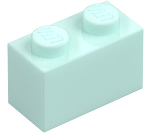 LEGO Světlá aqua Kostka 1 x 2 se spodní trubičkou (3004 / 93792)