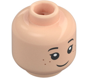 LEGO Světlá tělová Maisie Lockwood Minifigurka Hlava (Zapuštěný pevný cvoček) (3626 / 38707)