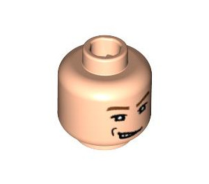 LEGO Světlá tělová Minifigurka Hlava Smirking s Pravá Dimple (Bezpečnostní cvoček) (3626 / 60129)