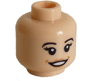 LEGO Tina Goldstein Minifigurka Hlava (Zapuštěný pevný cvoček) (3626 / 28270)