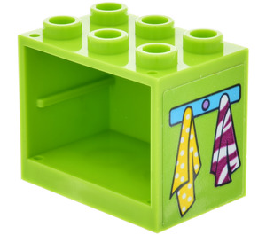 LEGO Skříňka 2 x 3 x 2 s Kitchen tea towels Samolepka se zapuštěnými cvočky (92410)