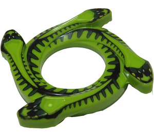 LEGO Lime Ninjago Spinner Koruna s 4 Snakes s Dark Green Scales (70509 / 98342)