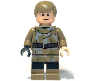 LEGO Luke Skywalker - Tmavě žlutohnědá Endor Výstroj, Vlasy Minifigurka