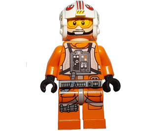 LEGO Luke Skywalker s Pilot Výstroj s Printed Nohy a Hledí Dolů / Nahoru (Smile / Open Ústa) Minifigurka