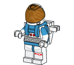 LEGO Lunar Research Astronaut - Male Minifigurka