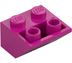 LEGO Magenta Sklon 2 x 2 (45°) Převrácený s plochou distanční vložkou vespod (3660)