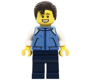 LEGO Muž v Středně modrá Bunda Minifigurka