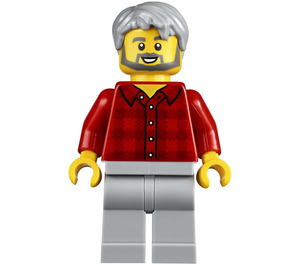 LEGO Muž v Plaid Košile Minifigurka