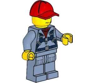 LEGO Muž v Sand Modrá Uniform Minifigurka