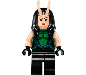 LEGO Mantis s Tmavě zelená Horní s Dark Modrá Trim Minifigurka