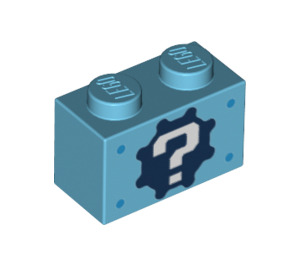 LEGO Kostka 1 x 2 s White ? na Black cog se spodní trubkou (76886 / 76887)