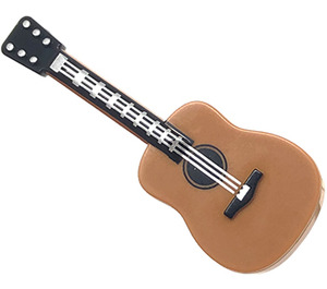 LEGO Guitar s stříbrný Strings s Černá Neck (27989)