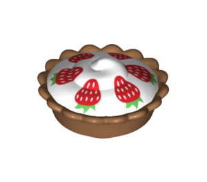 LEGO Medium Dark Flesh Pie s White Cream Filling s Strawberries (12163 / 32800)