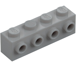 LEGO Střední kamenná šedá Kostka 1 x 4 s 4 Cvočky na Jeden Postranní (30414)