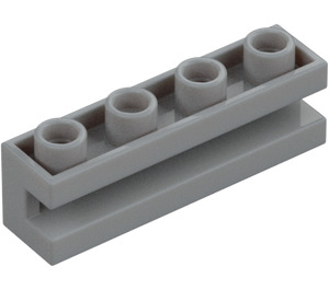 LEGO Střední kamenná šedá Kostka 1 x 4 s drážkou (2653)