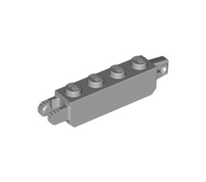 LEGO Medium Stone Gray Závěs Kostka 1 x 4 Zamykání Dvojitý (30387 / 54661)