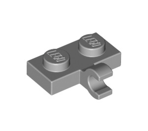 LEGO Medium Stone Gray Deska 1 x 2 s Horizontální klip (11476 / 65458)
