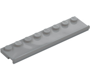 LEGO Střední kamenná šedá Deska 2 x 8 s Dveře Zábradlí (30586)