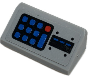 LEGO Sklon 1 x 2 (31°) s Panel s Buttons Samolepka (85984)