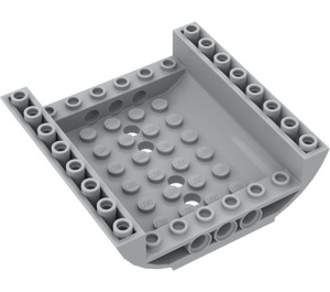 LEGO Medium Stone Gray Sklon 8 x 8 x 2 Zakřivený Převrácený Dvojitý (54091)