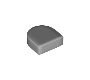 LEGO Medium Stone Gray Dlaždice 1 x 1 Polovina Oval (24246 / 35399)