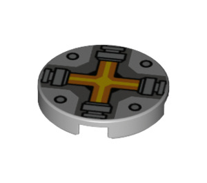 LEGO Medium Stone Gray Dlaždice 2 x 2 Kulatá s Přejít se spodním držákem čepu (14769 / 24396)