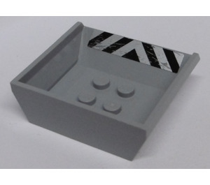 LEGO Tipper Kbelík Malý s Black a stříbrný Danger Pruhy Samolepka (2512)