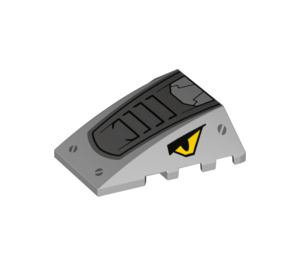 LEGO Klín 4 x 4 Trojnásobný Zakřivený bez Study s Rhino Hlava s Yellow Oči (47753 / 84830)